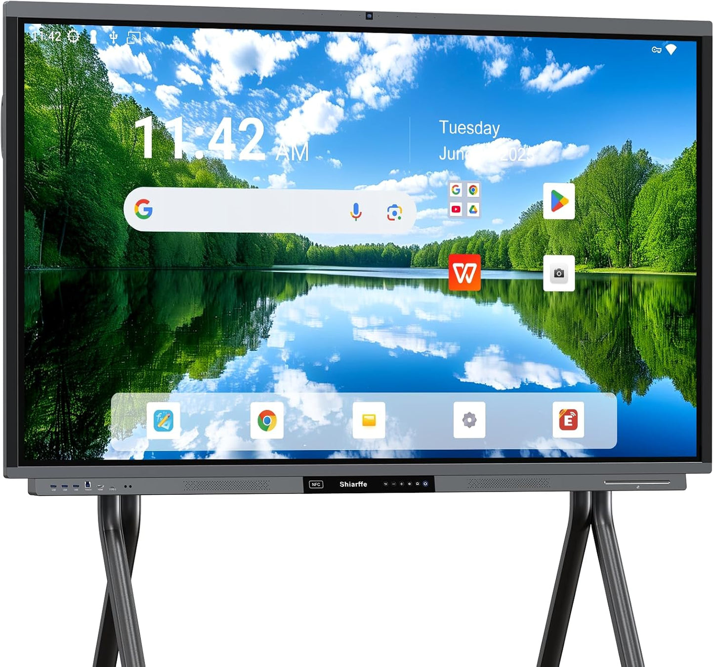Shiarffe R9 4K 65" Smart Board, Flagship CPU 16 GB RAM + 256 GB ROM, Compatible with Google Play Store, OTA Software Updates, Smartboard for Classroom Office Hybrid Work