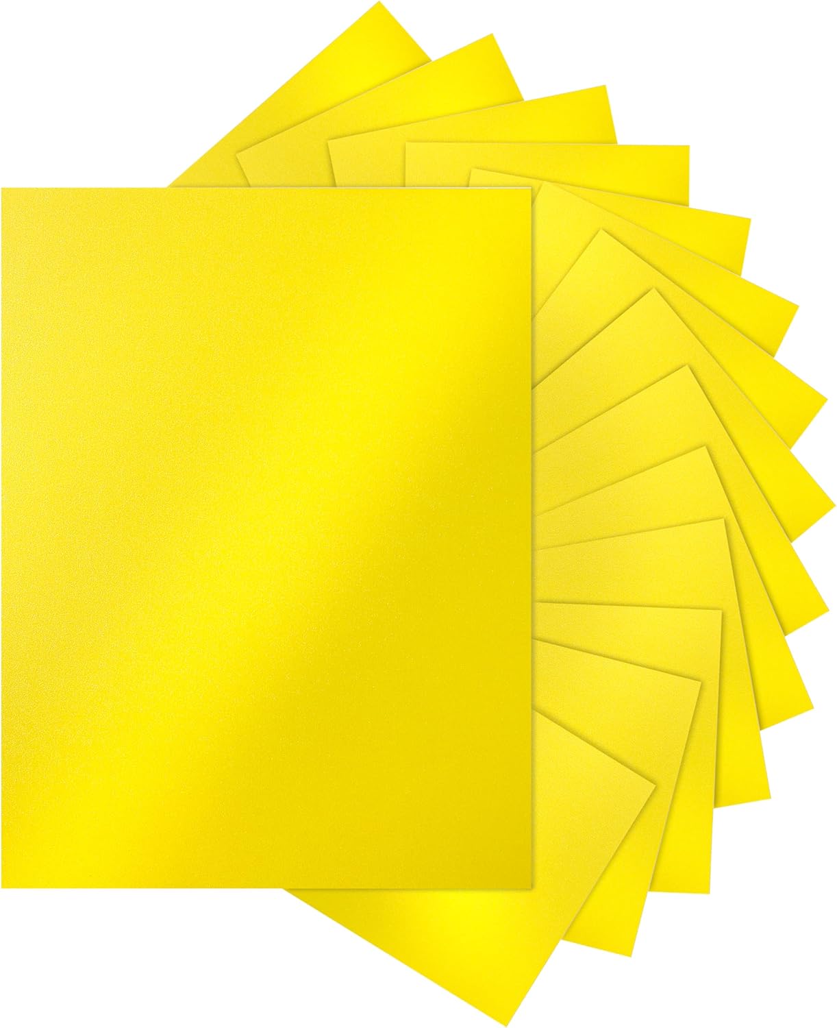 120 Sheets Solar Yellow Shimmer Cardstock 8.5 x 11 Crafts Paper, 250gsm/92lb Premium Glossy Paper Card Stock for Cards Making, Greeting Cards, Wedding Invitations, Menus
