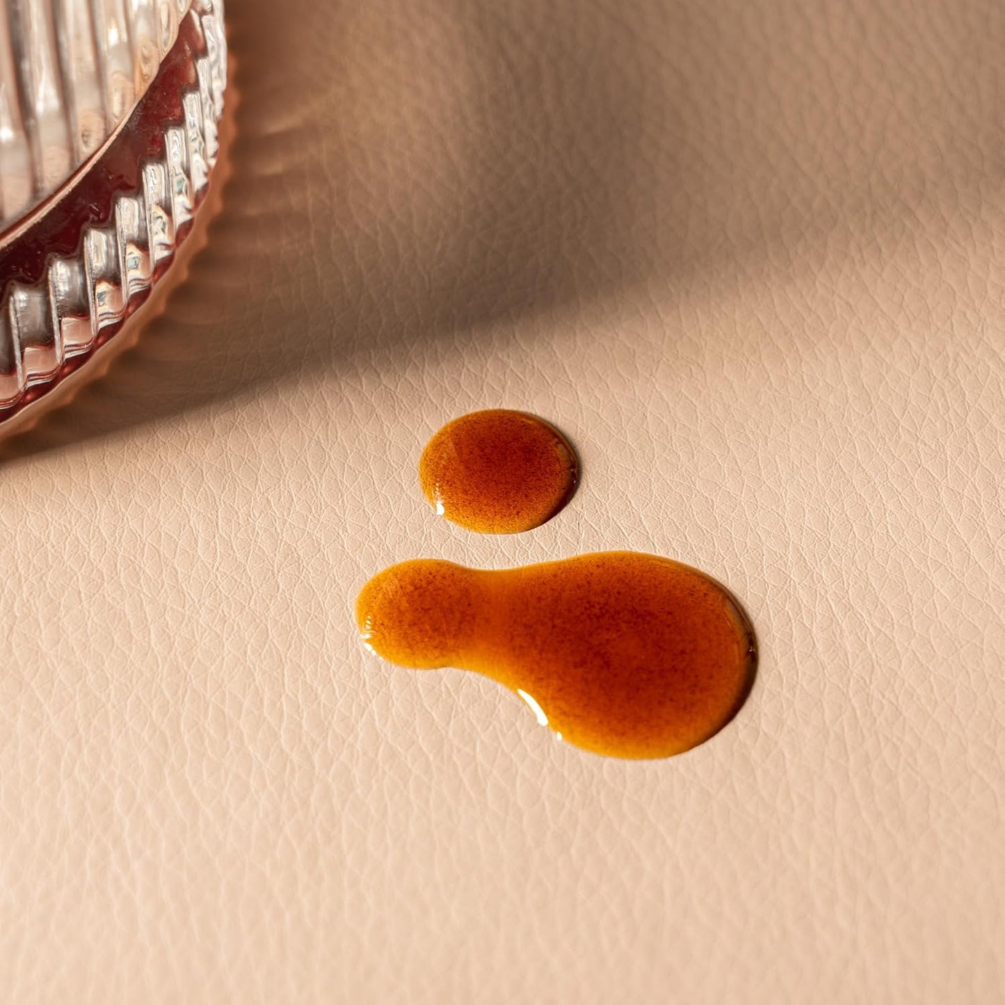 Nekmit Leather Desk Blotter Pad 17 x 12 Inches, Flat, Non-Slip, Waterproof, Apricot