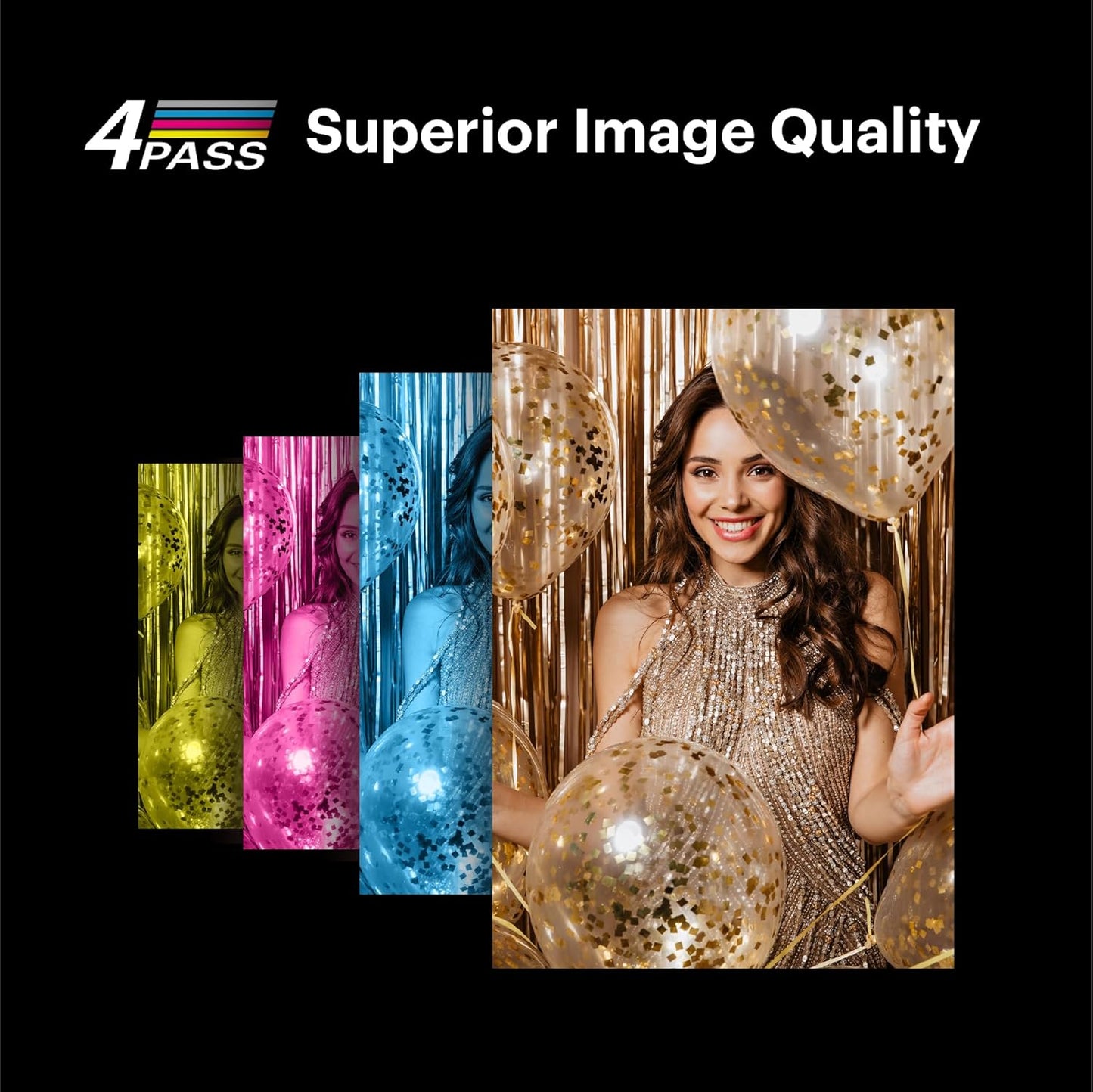 KODAK Dock Plus 4PASS Instant Photo Printer (4x6 inches) + 10 Sheets