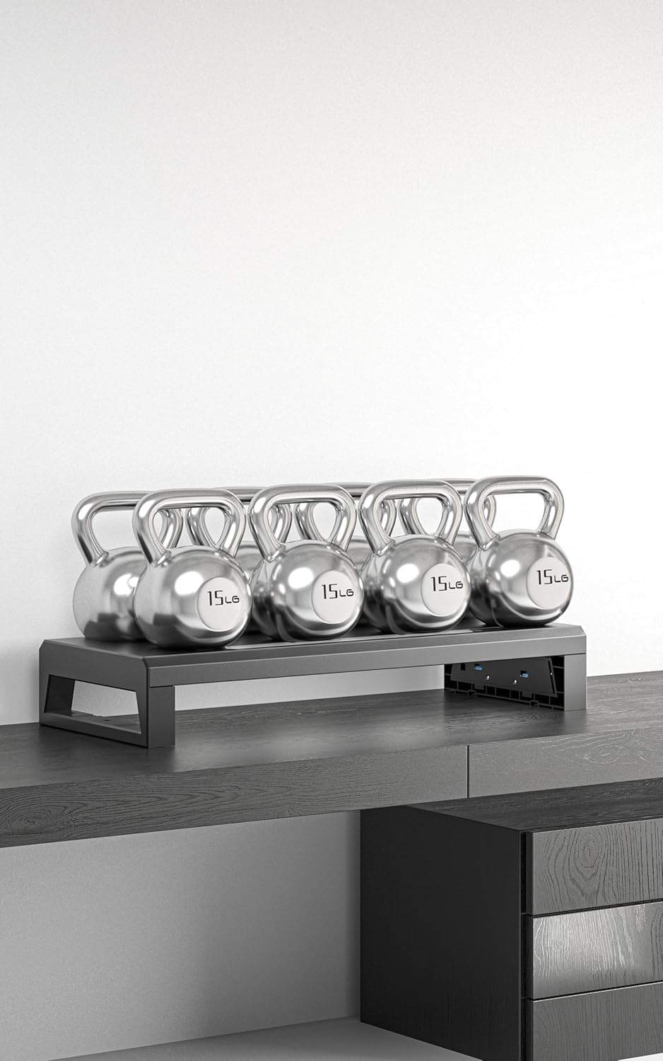 2-Tier Metal Computer monitor stand Laptop Desk Shelf & Monitor Riser ，27.55 inches long desk riser Monitors/PC/Laptop/Computer Space Saver Organizer (Basic Version, Two-layer 700mm)