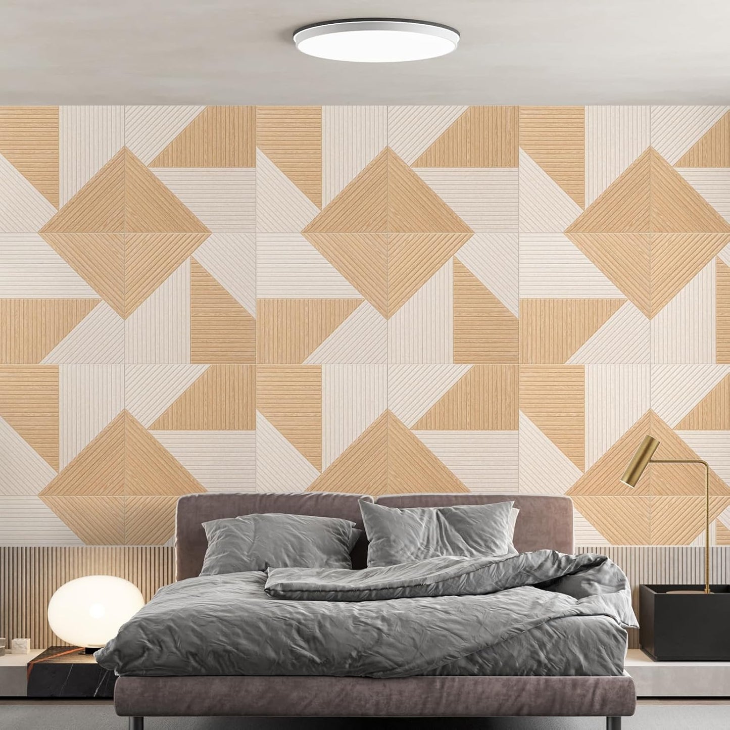 Art3d 6-Pack Self-Adhesive Acoustic Wall Panels for Home Décor, 24 x 24 Inch Soundproofing Panels for Office Studio Bedroom - High Noise Absorption Polyester Fiber, Dawn