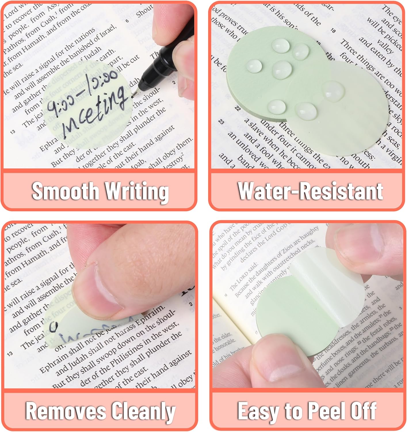 Mr. Pen- Transparent Sticky Note Set, 560Sheets, Colorful, Round Transparent Sticky Notes Set