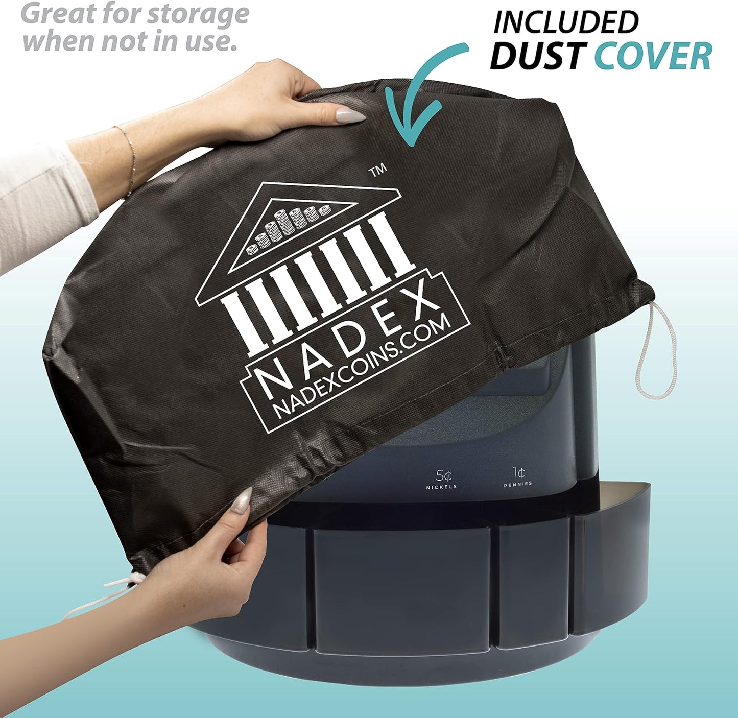 Nadex S540 Pro | Coin Counter, Sorter, and Wrapper | Sorts up to 300 Coins Per Minute | Comes with 48 Preformed Wrappers (Gray)