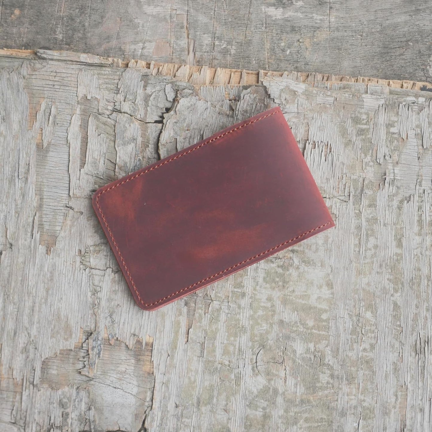 JJNUSA Leather Cover for Rite in the Rain Spiral Notebooks 3" x 5" Distressed Genuine Leather Cover for Memo Notebook Cover Pocket Notebook 3" x 5" (Red)