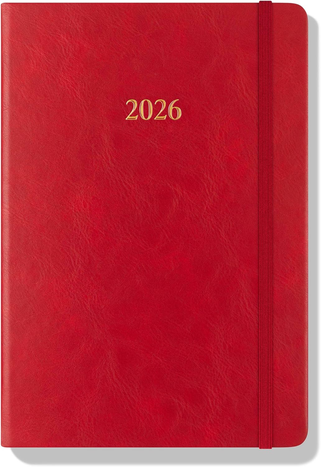 Wykeham's Executive 2026 Daily Journal Planner – US Public Holidays & Format – Customization Available (Crimson, 8.5”×5.5”)