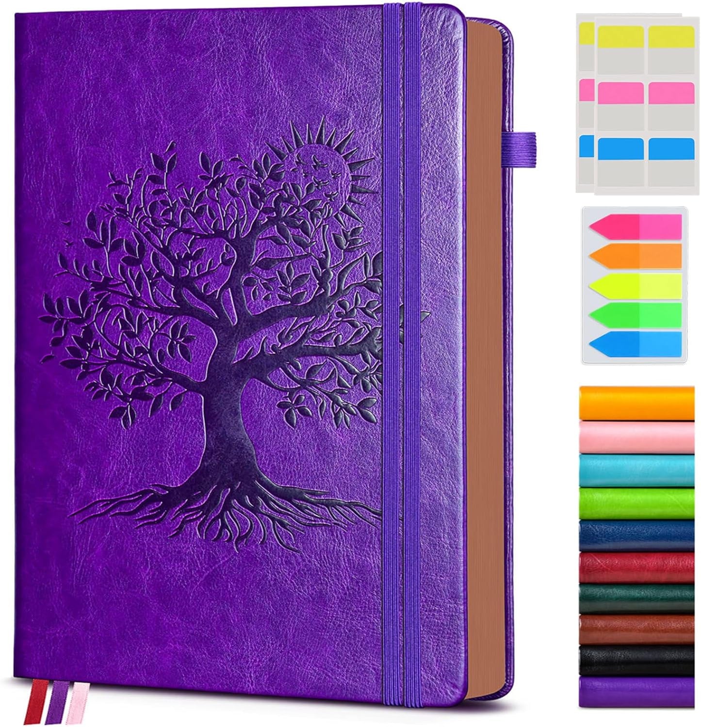 Vintage Leather Journal with 300 Numbered Pages,A4 Lined Journal for Men Women,Daily Journals for Writing,College Ruled Notebook for Work,School,Note taking,Travel Diary,Large (8.5" X 11.3")