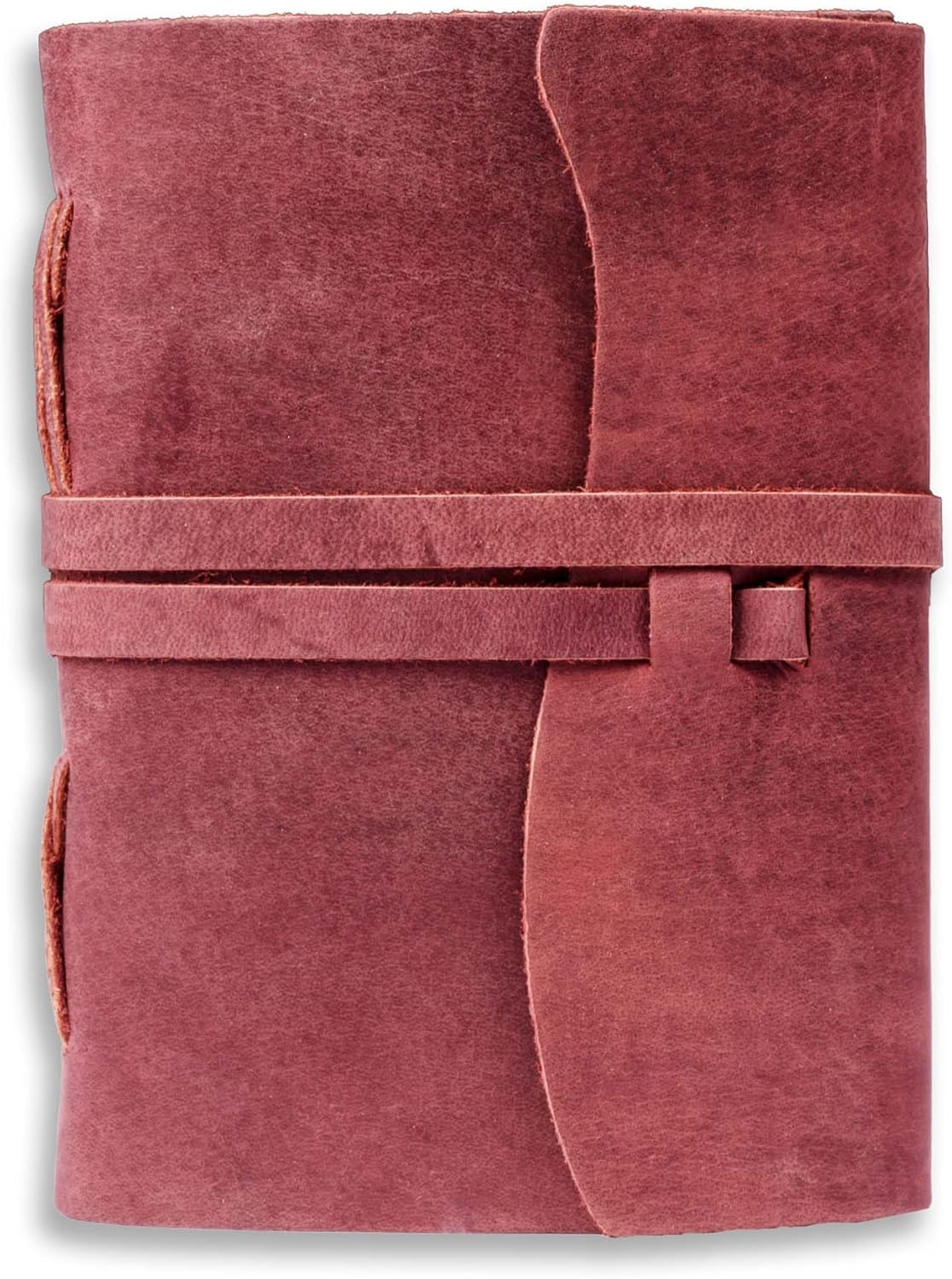 LEATHER VILLAGE Leather Bound Journal - Fuchsia, 11.5"X8.50", 220 Pages - Vintage Blank Paper Diary for Writing, Drawing, Sketchbook, and Travel Notebook - Ideal for Women and Men