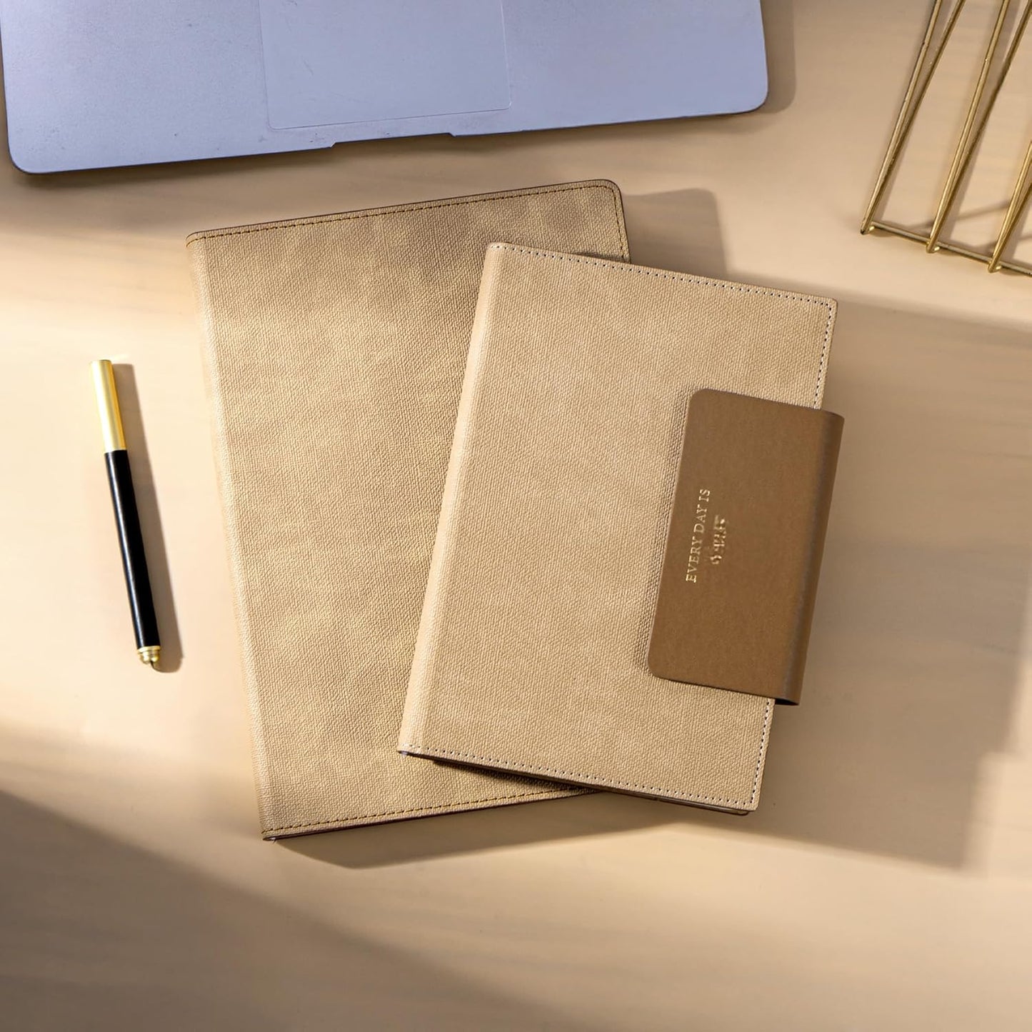 MINICAGIE Lined Leather Journals for Writing A5 Journaling Notebooks with 100 GSM Thick Paper Journal Notebook for Men & Women with Buckle Closure,Work Travel Note Taking Diary, 5.7" x 8.3", Brown