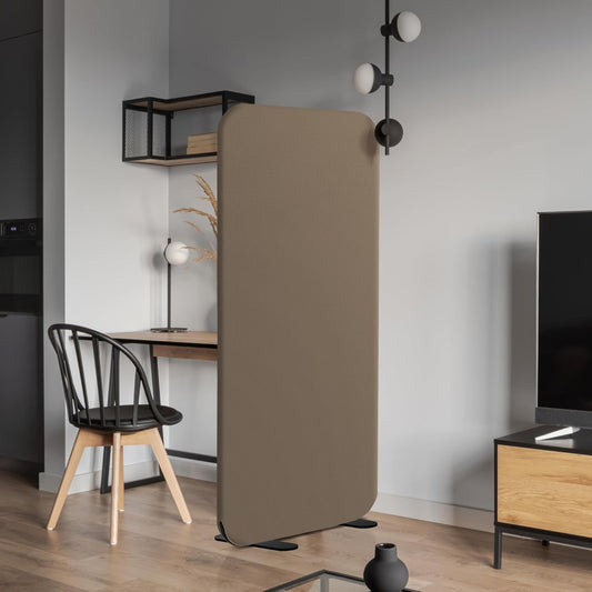 DECOLAB Standing Room Partition, Space Privacy Divider, Portable Wall Panel for Studio Apartment, Office, Home, Classroom, Scratch Resistance, 29"x65", Taupe