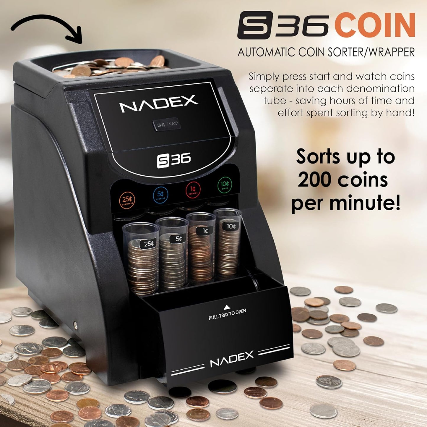 Nadex 36SR Coin Sorter