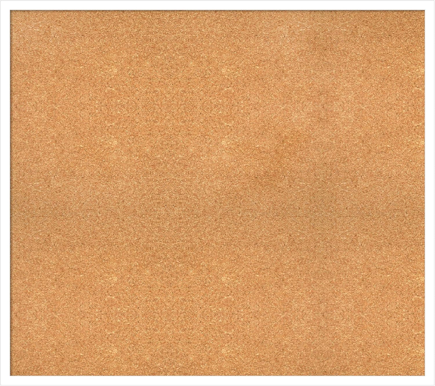 Amanti Art Natural Cork Board for Wall, 31x35 Vision Board with White Frame, Large Corkboard Office Decor for Home Organization, Modern Corkboard Pinboard to Display Items for Home Organization in