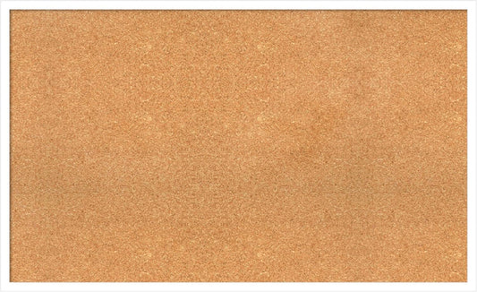 Amanti Art Natural Cork Board for Wall, 25x41 Vision Board with White Frame, Large Corkboard Office Decor for Home Organization, Modern Corkboard Pinboard to Display Items for Home Organization in