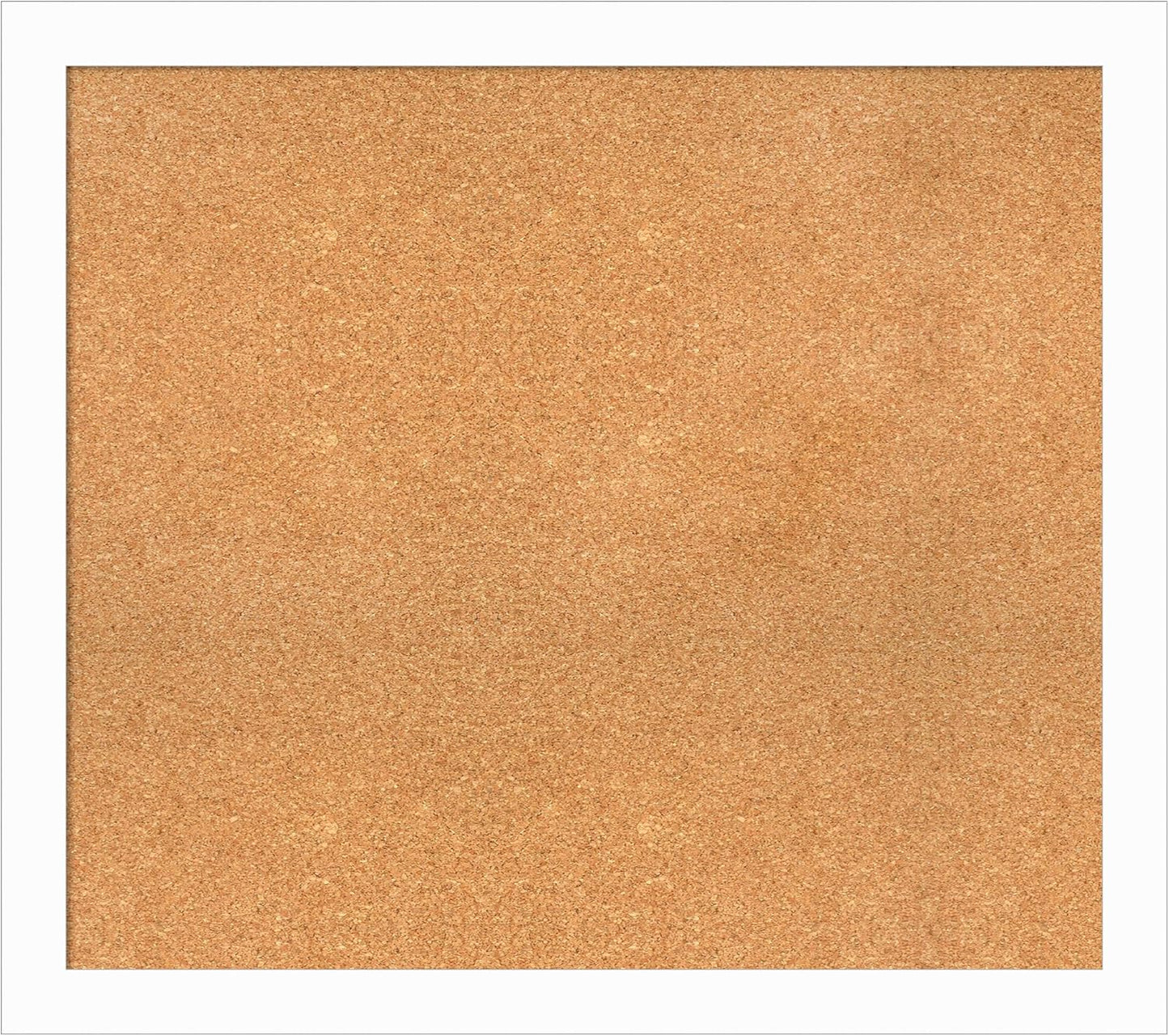 Amanti Art Natural Cork Board for Wall, 31x35 Vision Board with White Frame, Large Corkboard Office Decor for Home Organization, Casual Corkboard Pinboard to Display Items for Home Organization in