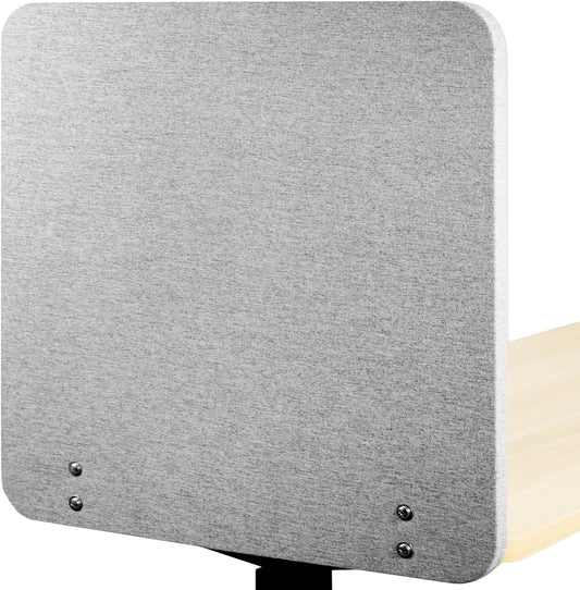 VIVO Clamp-on/Screw-on 24 x 24 inch Privacy Panel, Sound Absorbing Cubicle Desk Divider, Acoustic Partition, Gray, PP-1-V024G