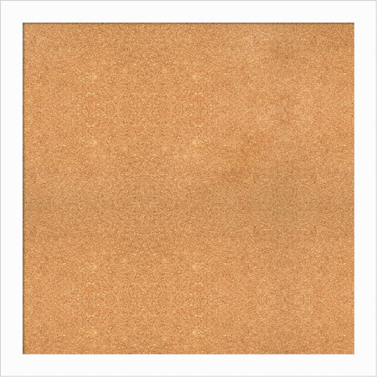 Amanti Art Natural Cork Board for Wall, 33x33 Vision Board with White Frame, Large Corkboard Office Decor for Home Organization, Casual Corkboard Pinboard to Display Items for Home Organization in