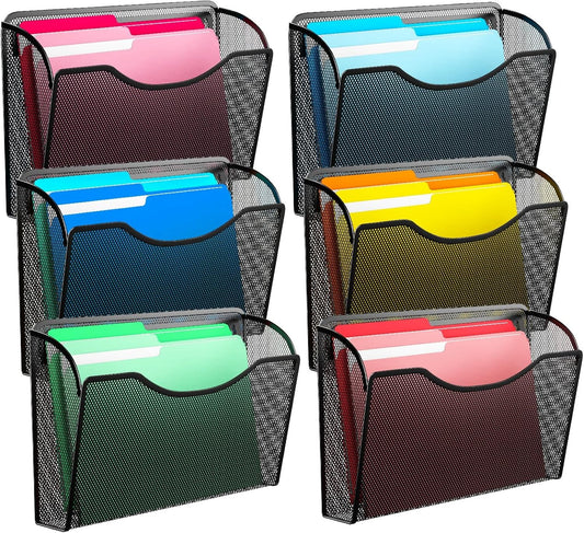 Wall File Organizer,Hanging Wall Mounted File Folder Binder Holder Mail Organizer for Office,Home and School Supplies