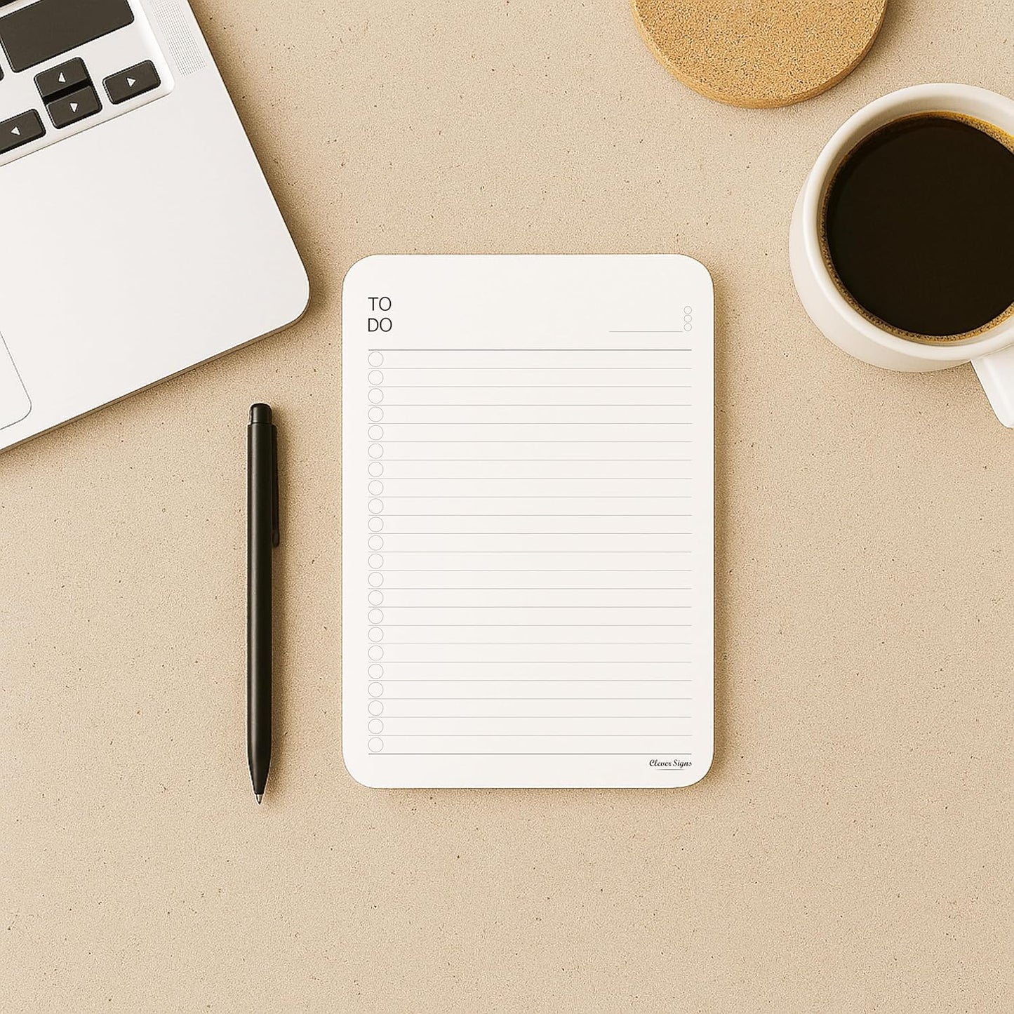 To Do List Notepad – (2 Pack, 50 Sheets Each) A5 Size (8.3"x5.8") Premium Thick Paper With Cardboard Back Support, Undated Daily Planner Notepad, Daily To Do List Notebook, Ruled Pages, Checkboxes, Deadline Column.