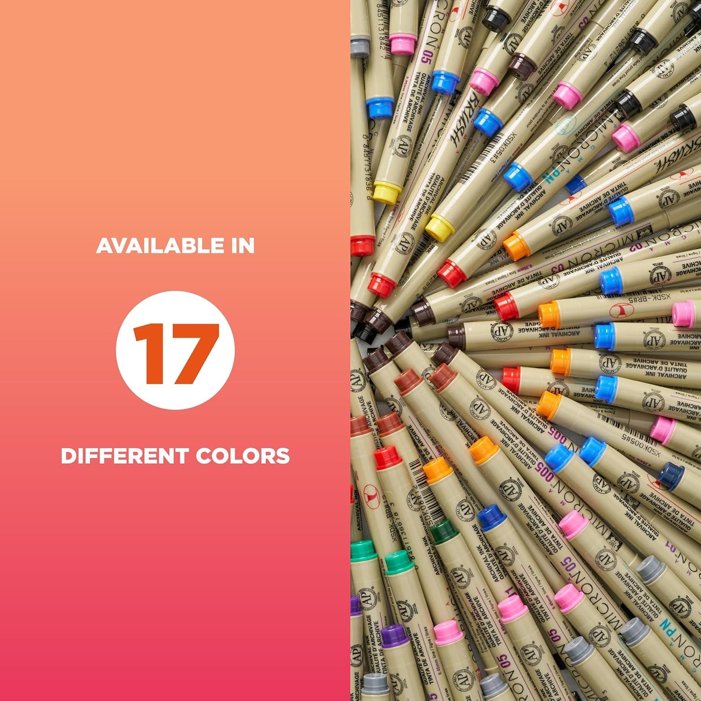 SAKURA Pigma Micron Fineliner Pens - Archival Black Ink Pens - for Writing or Drawing for Artists, Crafters & DIY Gifts Projects - Assorted Point Sizes - 72 Count