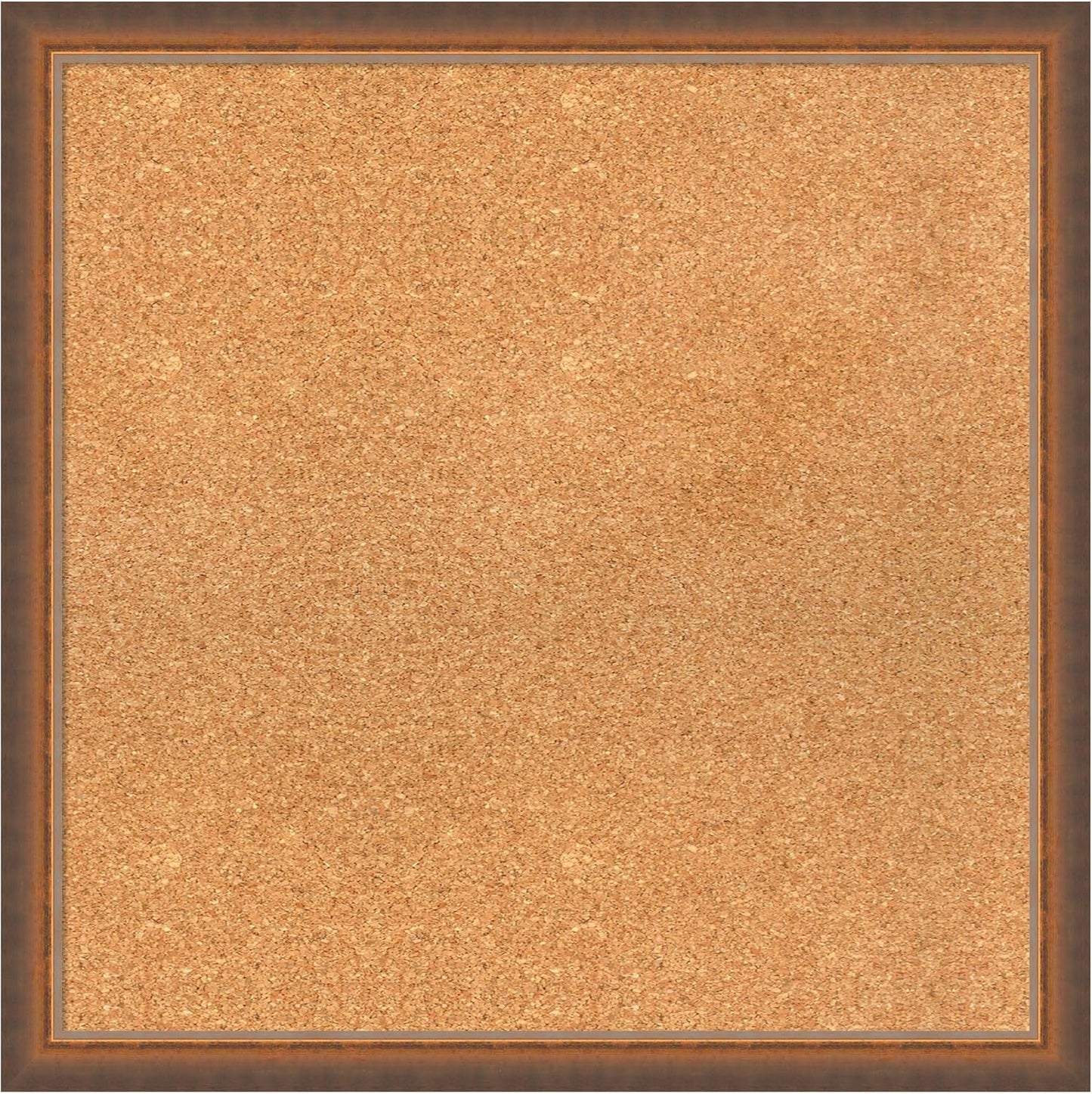 Amanti Art Natural Cork Board for Wall, 24x24 Vision Board with Bronze Frame, Medium Corkboard Office Decor for Home Organization, Modern Corkboard Pinboard to Display Items for Home Organization in