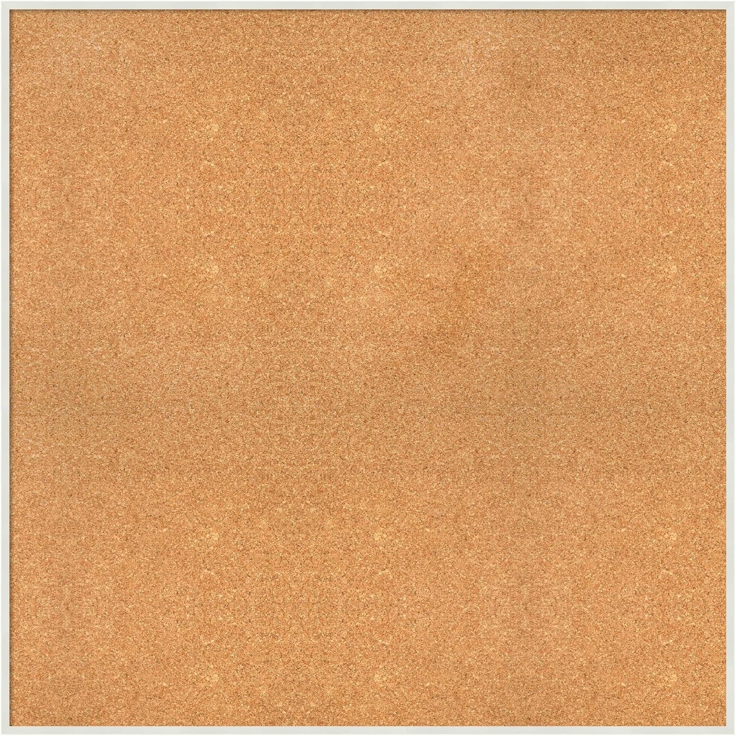 Amanti Art Natural Cork Board for Wall, 35x35 Vision Board with White Frame, Oversize Corkboard Office Decor for Home Organization, Modern Corkboard Pinboard to Display Items for Home Organization in