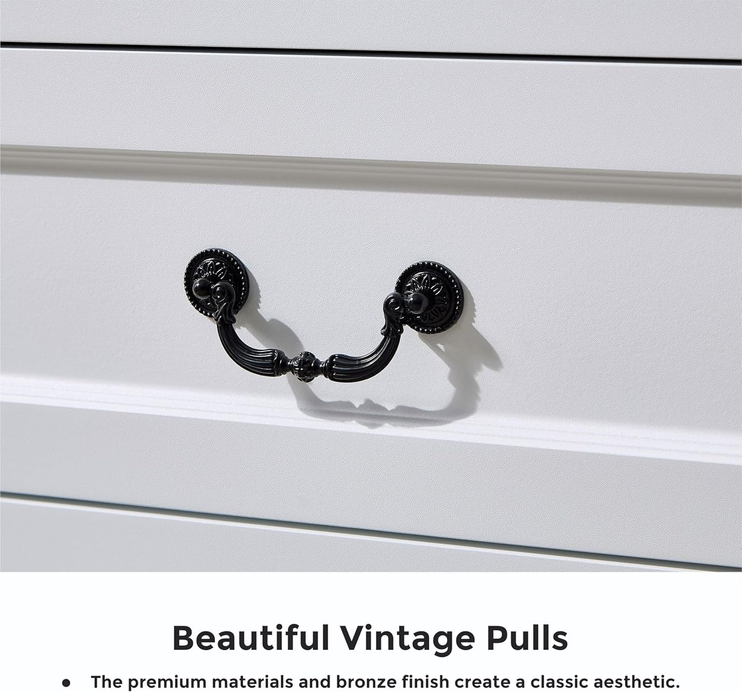 LIDYUK 9 Drawer Dresser for Bedroom Farmhouse WhiteTall Wood Chest of Drawers for Bedroom Dresser, Modern Rustic 59" Wide Drawers Dressers Wooden Closet and Storage Cabinet, Hallway, Living Room