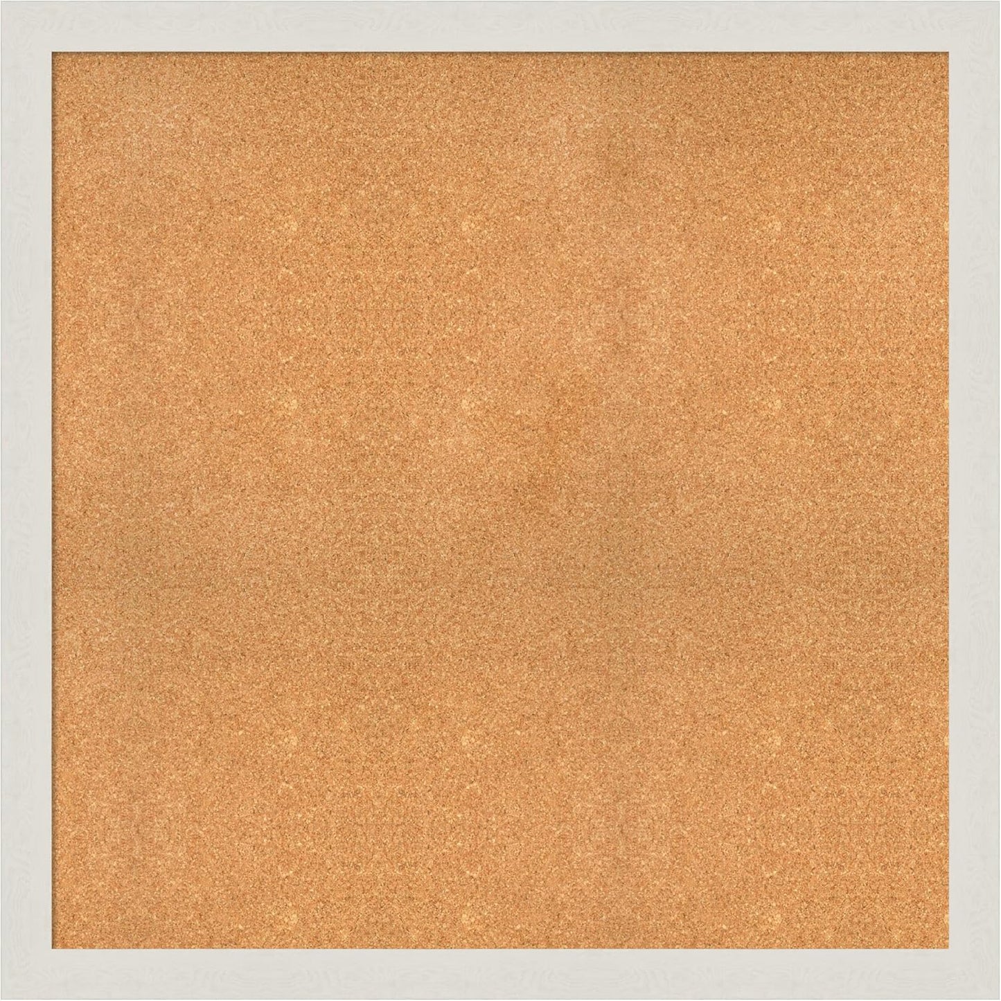 Amanti Art Natural Cork Board for Wall, 39x39 Vision Board with White Frame, Oversize Corkboard Office Decor for Home Organization, Country Rustic Corkboard Pinboard to Display Items for Home