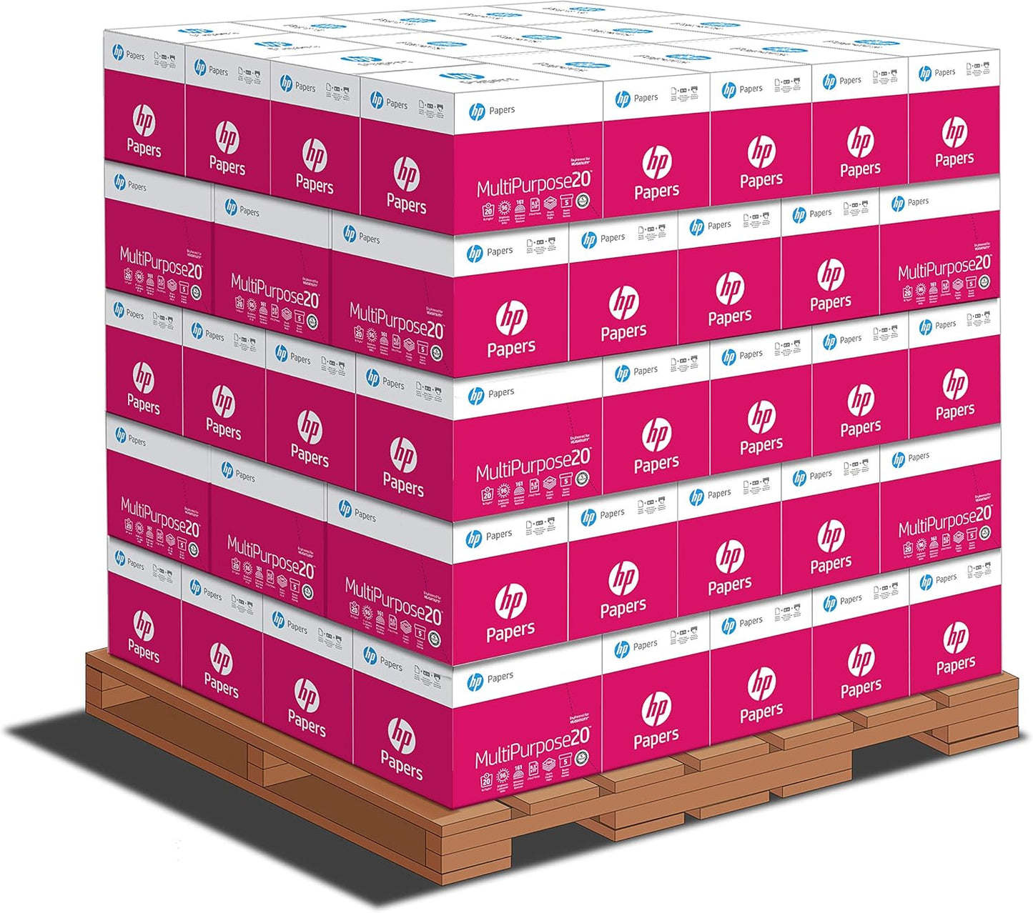 HP Papers | 8.5 x 11 Paper | MultiPurpose 20 lb | 1 Pallet - 80 Cartons (200,000 Sheets) | 96 Bright | Made in USA - FSC Certified | 115100P