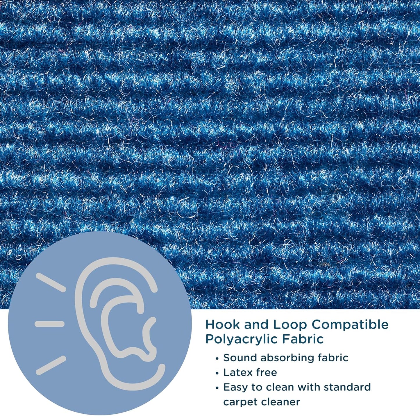 Children’s Factory 48" x 10' Quiet Divider With Sound Dampening Panels, Freestanding Room Divider Wall, Blueberry