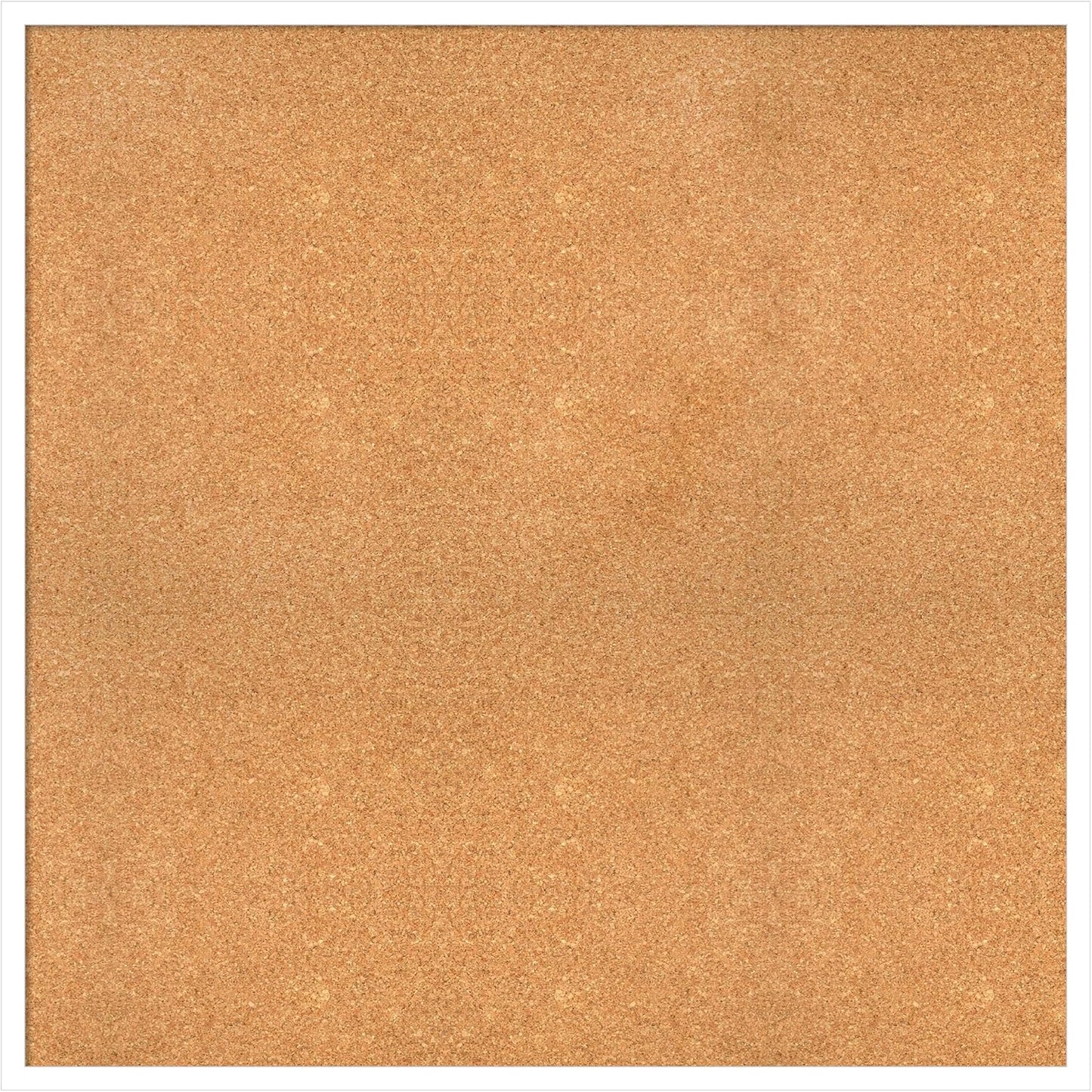 Amanti Art Natural Cork Board for Wall, 35x35 Vision Board with White Frame, Oversize Corkboard Office Decor for Home Organization, Modern Corkboard Pinboard to Display Items for Home Organization in