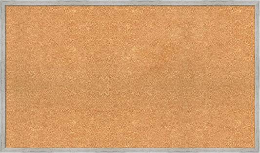 Amanti Art Natural Cork Board for Wall, 23x39 Vision Board with White Frame, Large Corkboard Office Decor for Home Organization, Cottage Corkboard Pinboard to Display Items for Home Organization in