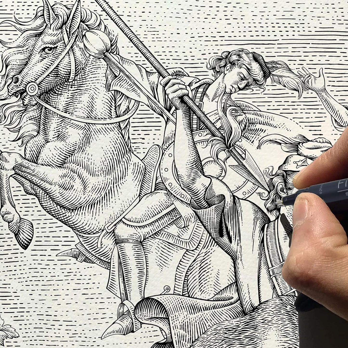 EYEYE Micro Fineliner Pens, Black Drawing Art Pens,12 Archival Pen Waterproof Ink Set Artist Supplies Archival Inking Markers Sketch Outline Pen, Precision Drawing and Sketching Kit