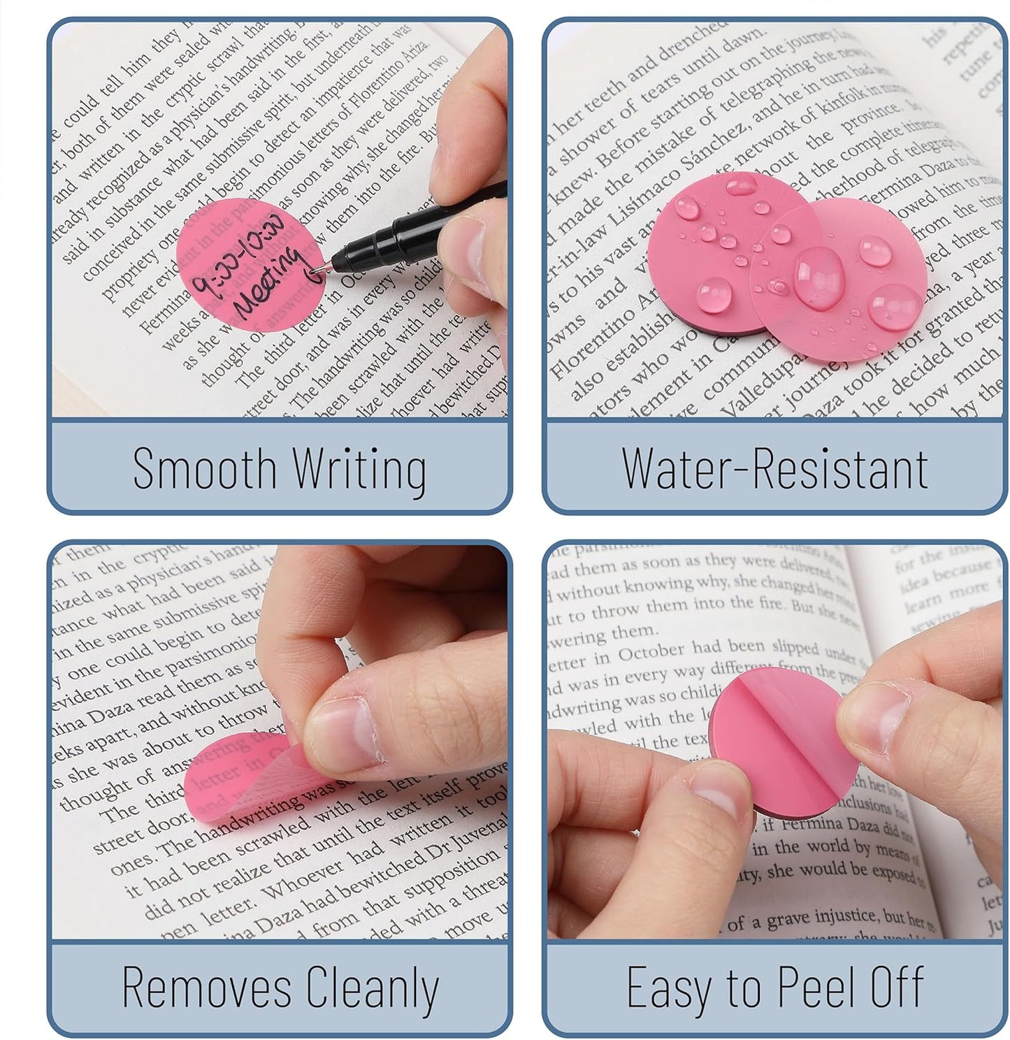 Mr. Pen- Transparent Sticky Notes, 560 Pcs, Assorted Colors, Round Translucent Sticky Notes