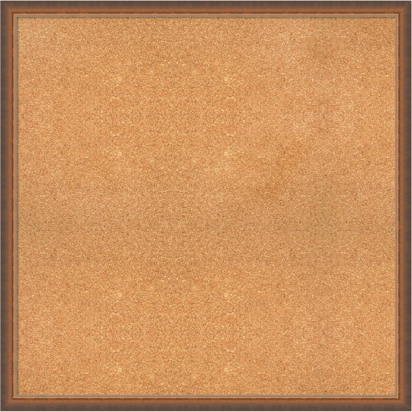Amanti Art Natural Cork Board for Wall, 34x34 Vision Board with Bronze Frame, Large Corkboard Office Decor for Home Organization, Modern Corkboard Pinboard to Display Items for Home Organization in