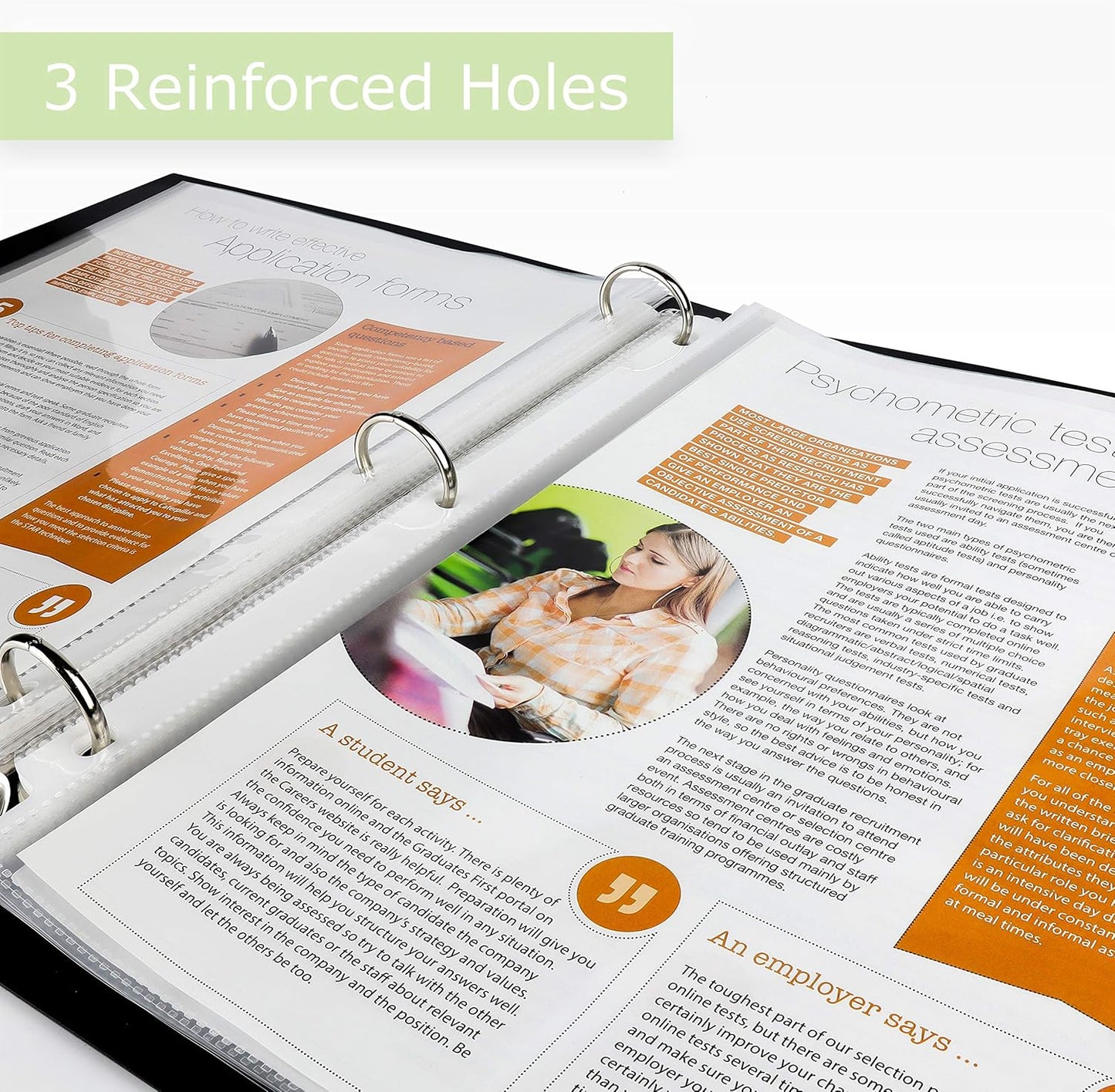 Office Werks 500 Pack of Heavyweight Sheet Protectors, 8.5" X 11" Heavy Duty Clear, Plastic Sheet Sleeves for 3 Ring Binder, Durable Top Loading Paper Protector with Reinforced Holes, Archival Safe