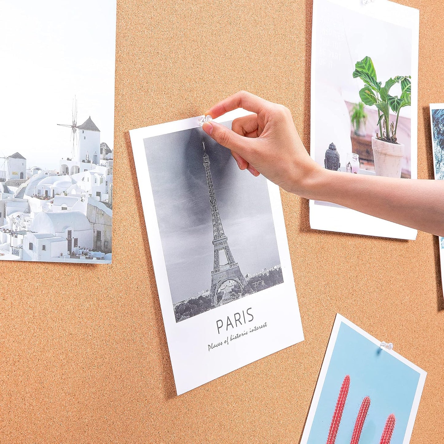 Amazon Basics Rectangular Bulletin Board, Cork Board for Wall, Vision Board for Classroom and Office, Aluminum Frame, 35" x 47", Brown