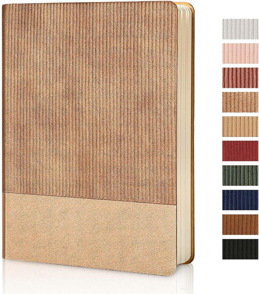 Lined Journal Notebook for Work College Ruled Note Book 5.79"x8.27" A5 PU Leather Daily Journaling 216 Pages for Women Men Writing Home School Supplies Business (A5 Lined 216pages, 09-RoseGold)