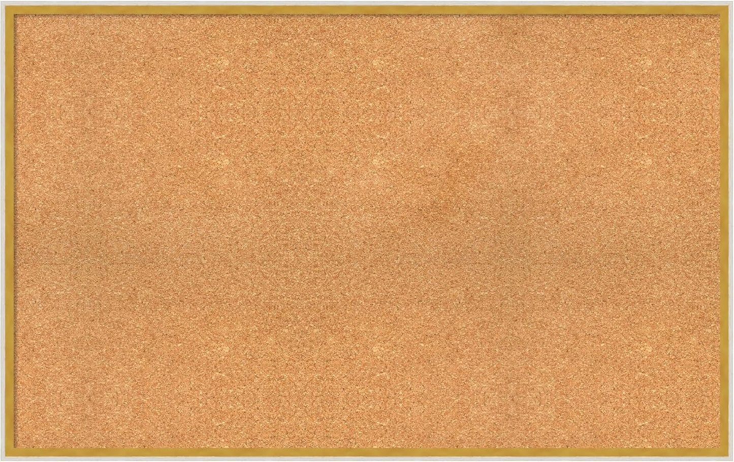 Amanti Art Natural Cork Board for Wall, 27x43 Vision Board with White Frame, Oversize Corkboard Office Decor for Home Organization, Modern Corkboard Pinboard to Display Items for Home Organization in