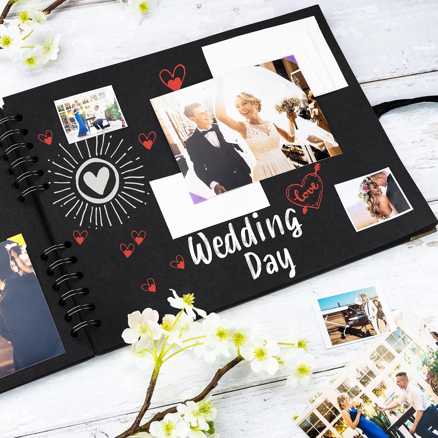 Bstorify Large Scrapbook Photo Albums 50 Pages (11 x 8.5 inch) Black Thick Kraft Paper, Memory Book - Ideal for Your Scrapbooking, Art & Craft Projects