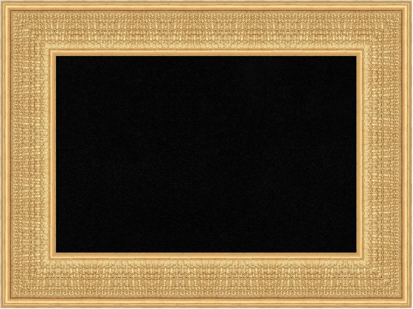 Amanti Art Black Cork Board for Wall, 18x24 Vision Board with Gold Wood Frame, Small Corkboard Office Decor for Home Organization, Traditional Corkboard Pinboard to Display Items for Home