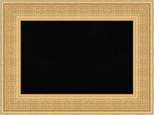 Amanti Art Black Cork Board for Wall, 18x24 Vision Board with Gold Wood Frame, Small Corkboard Office Decor for Home Organization, Traditional Corkboard Pinboard to Display Items for Home