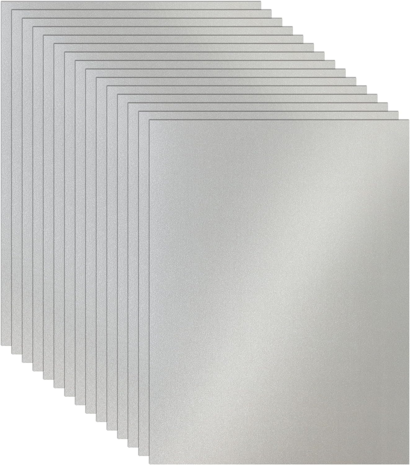 28 Sheets Silver Shimmer Cardstock 8.5 x 11 Craft Paper, 92lb Premium Glossy Grey Paper Card Stock for Wedding, Scrapbooking, Business Cards, Making Cards, Menus