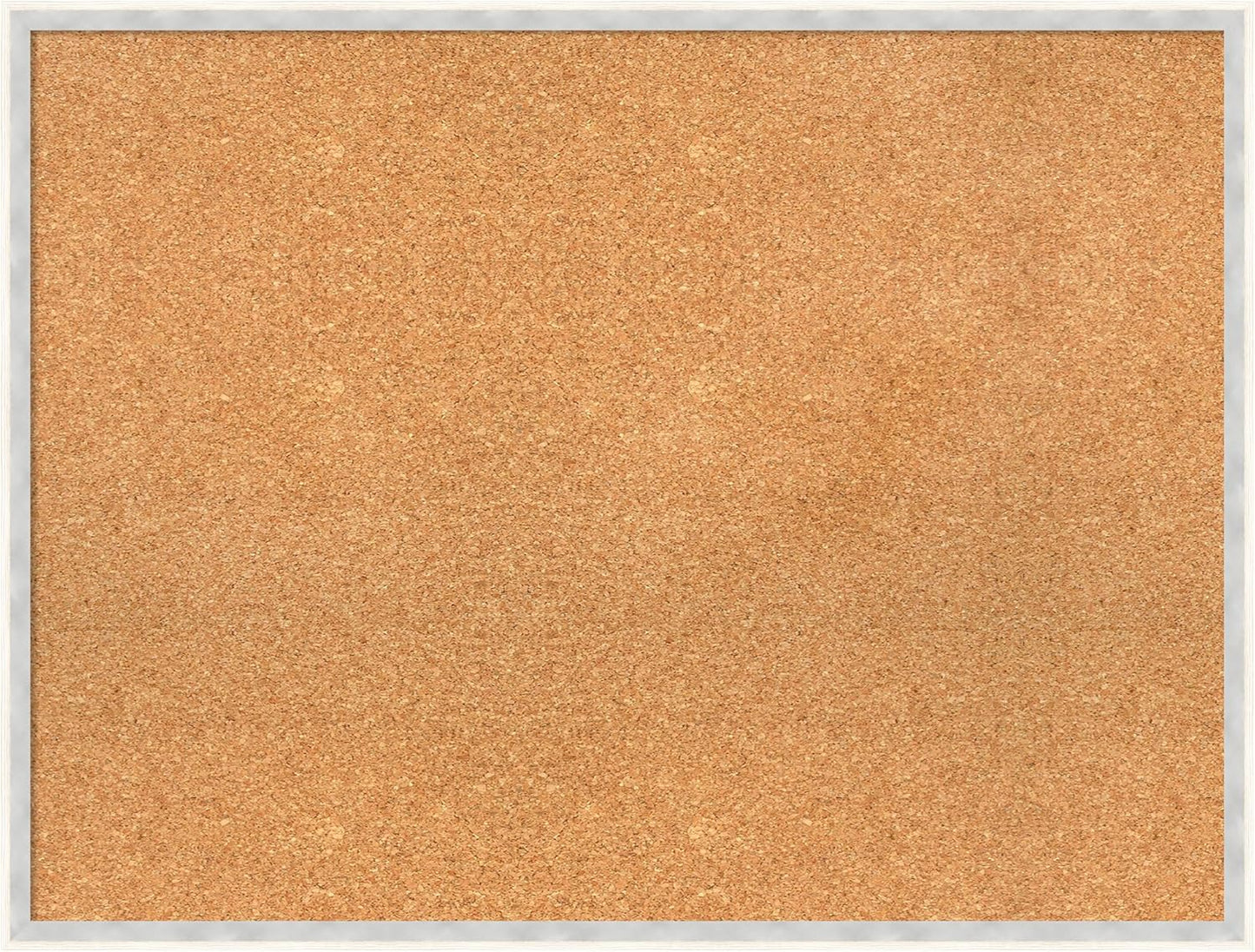 Amanti Art Natural Cork Board for Wall, 25x33 Vision Board with White Frame, Large Corkboard Office Decor for Home Organization, Modern Corkboard Pinboard to Display Items for Home Organization in