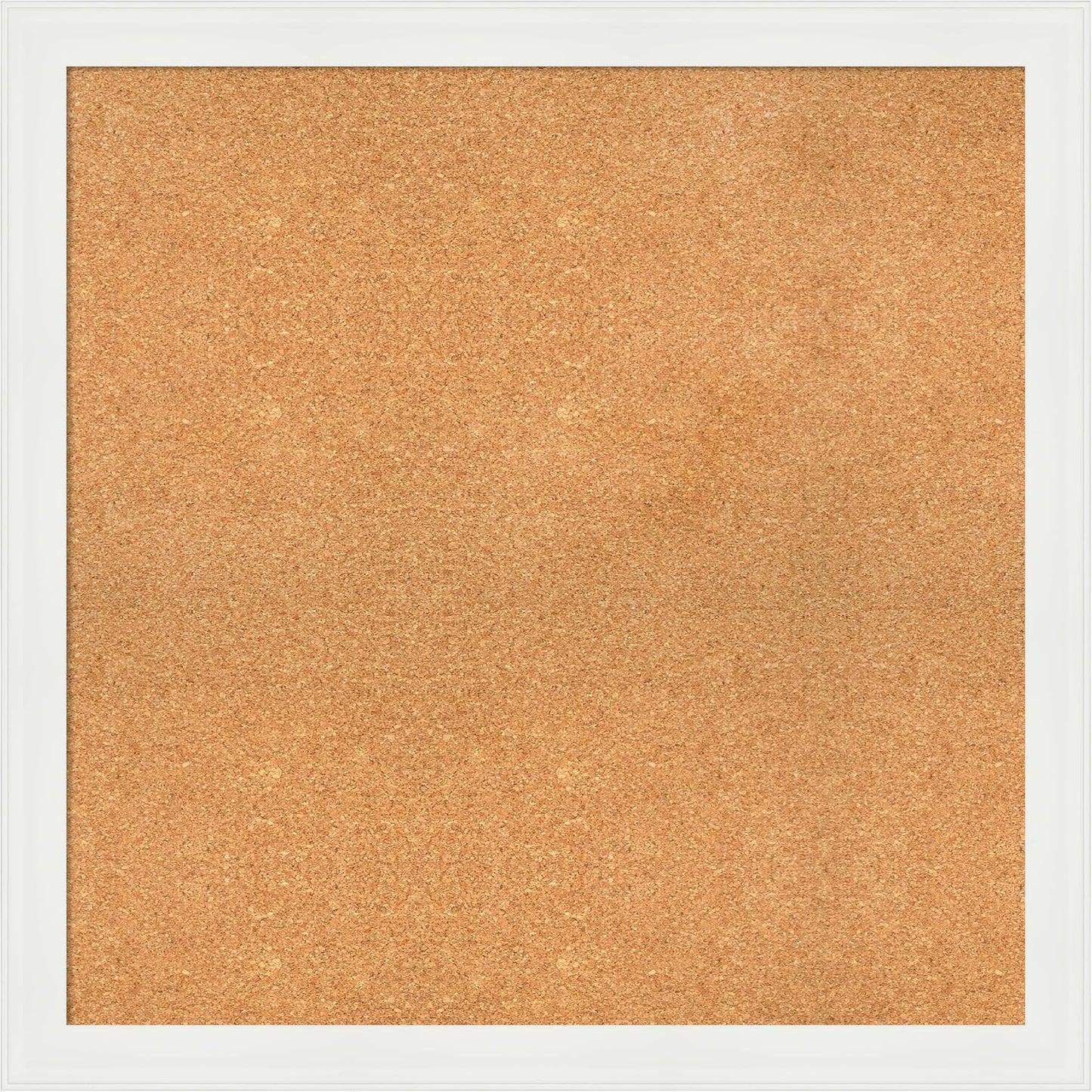 Amanti Art Natural Cork Board for Wall, 33x33 Vision Board with White Frame, Large Corkboard Office Decor for Home Organization, Casual Corkboard Pinboard to Display Items for Home Organization in