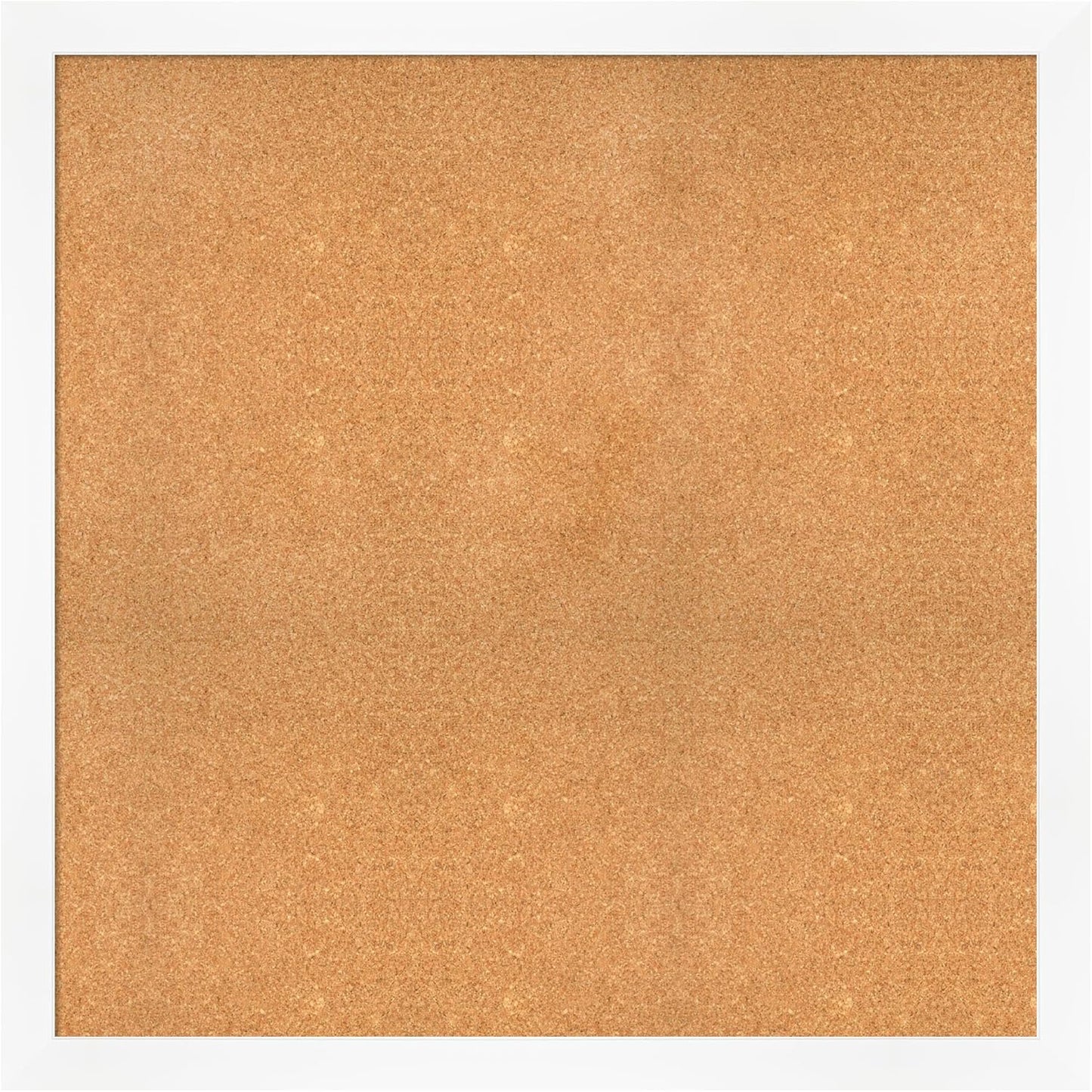 Amanti Art Natural Cork Board for Wall, 39x39 Vision Board with White Frame, Oversize Corkboard Office Decor for Home Organization, Modern Corkboard Pinboard to Display Items for Home Organization in