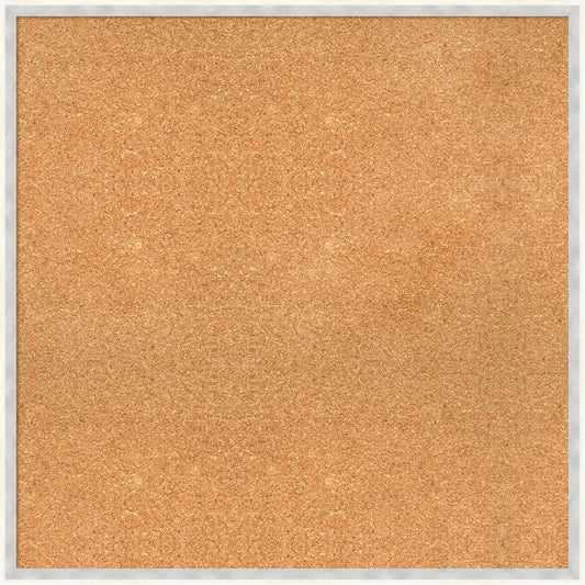 Amanti Art Natural Cork Board for Wall, 29x29 Vision Board with White Frame, Large Corkboard Office Decor for Home Organization, Modern Corkboard Pinboard to Display Items for Home Organization in
