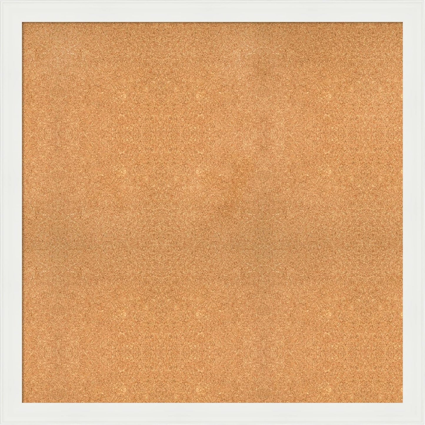 Amanti Art Natural Cork Board for Wall, 39x39 Vision Board with White Frame, Oversize Corkboard Office Decor for Home Organization, Casual Corkboard Pinboard to Display Items for Home Organization in