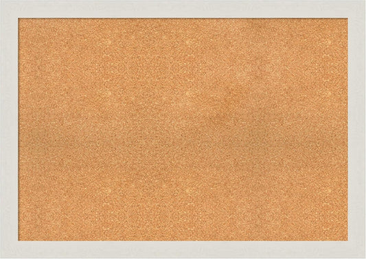 Amanti Art Natural Cork Board for Wall, 29x41 Vision Board with White Frame, Large Corkboard Office Decor for Home Organization, Country Rustic Corkboard Pinboard to Display Items for Home