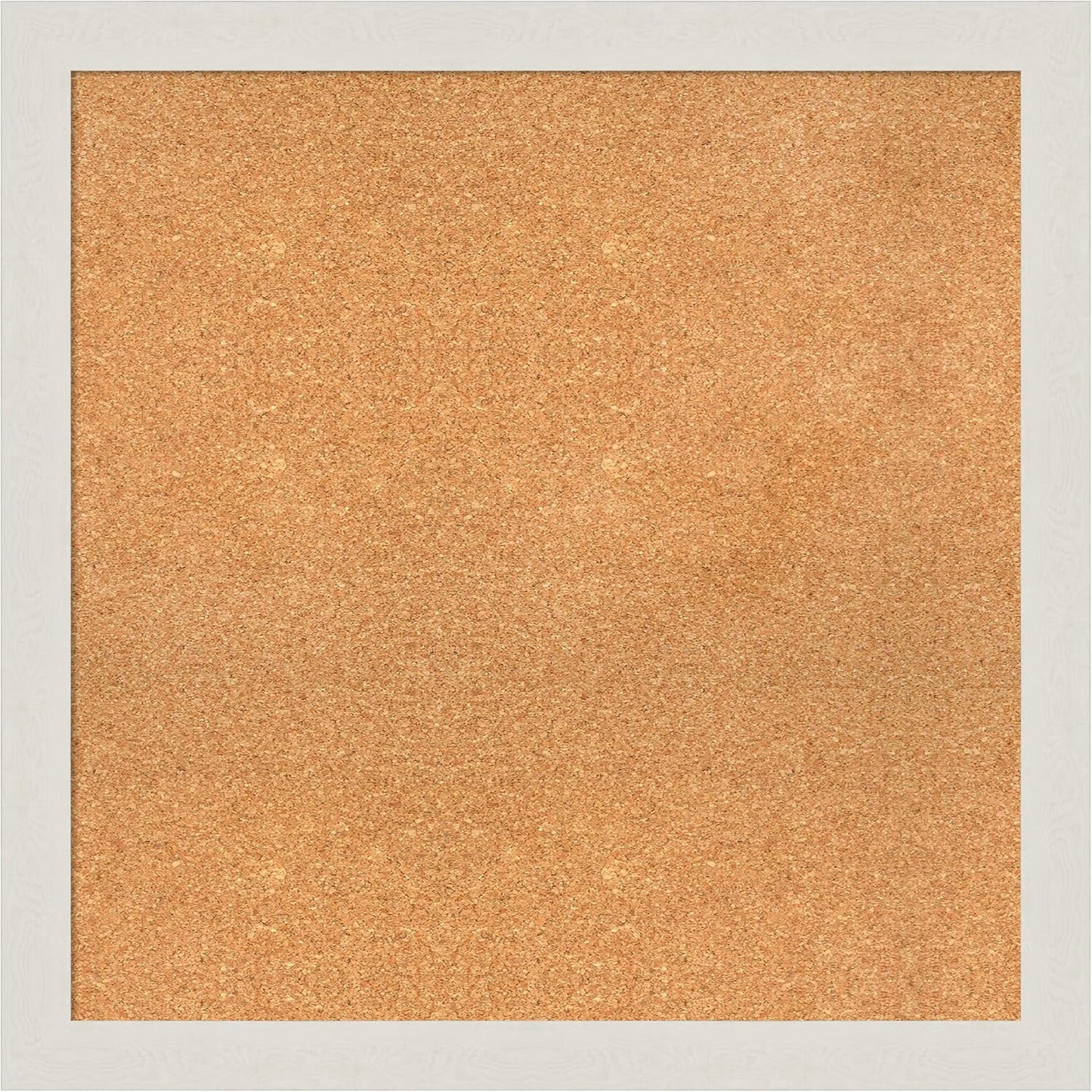 Amanti Art Natural Cork Board for Wall, 31x31 Vision Board with White Frame, Large Corkboard Office Decor for Home Organization, Country Rustic Corkboard Pinboard to Display Items for Home