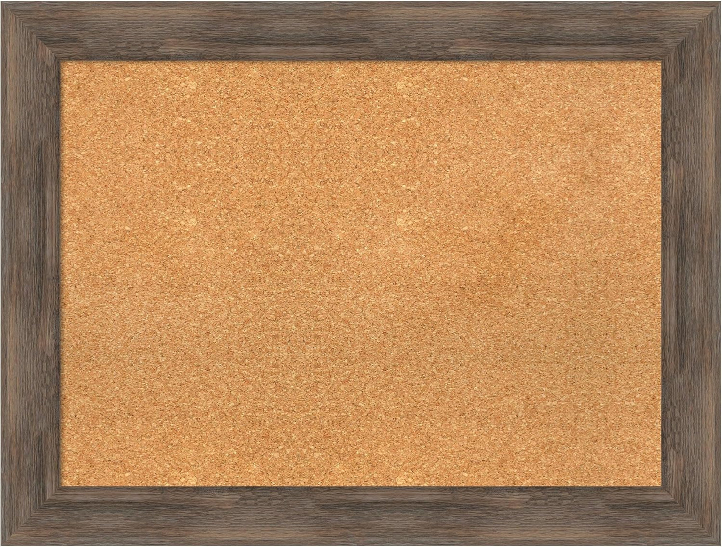 Amanti Art Natural Cork Board for Wall, 25x33 Vision Board with Brown Wood Frame, Medium Corkboard Office Decor for Home Organization, Rustic Farmhouse Corkboard Pinboard to display items for home